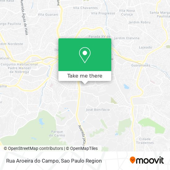 Rua Aroeira do Campo map