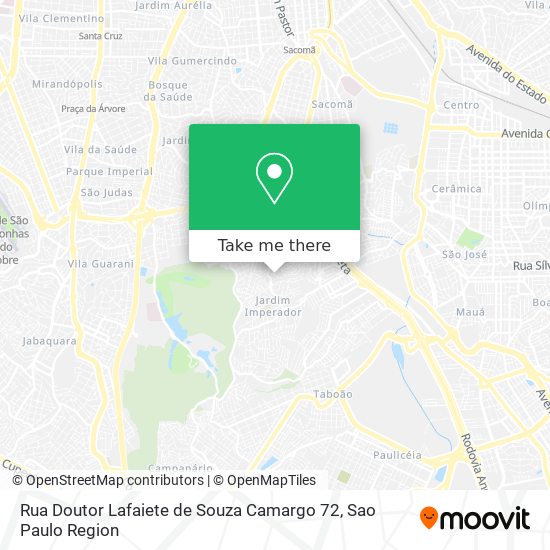 Mapa Rua Doutor Lafaiete de Souza Camargo 72