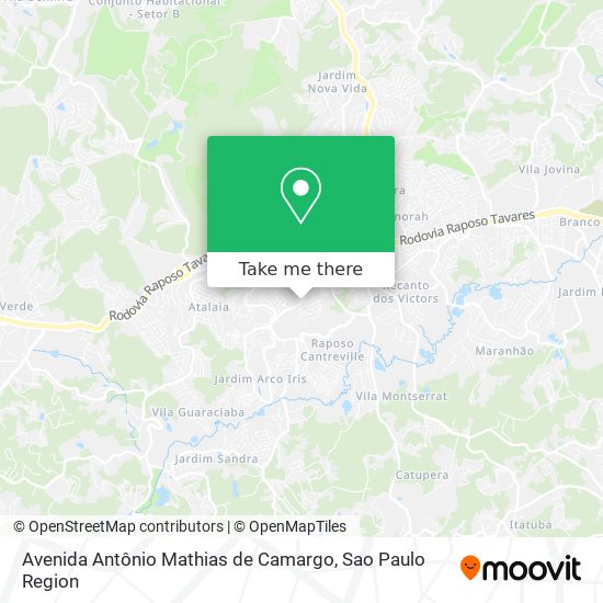 Mapa Avenida Antônio Mathias de Camargo