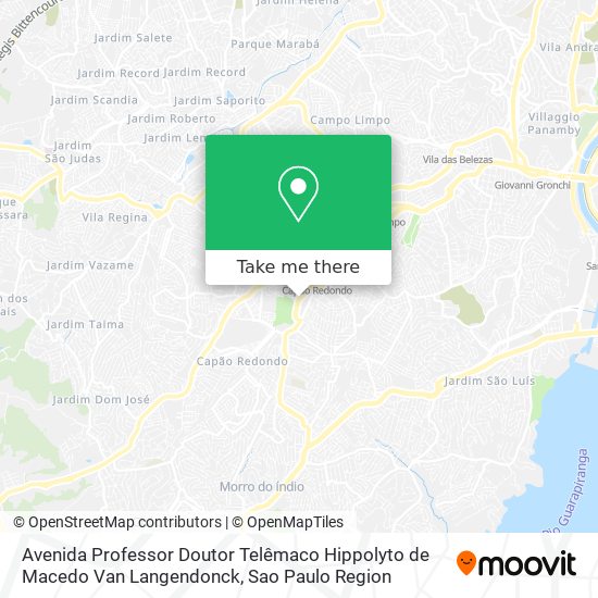 Mapa Avenida Professor Doutor Telêmaco Hippolyto de Macedo Van Langendonck