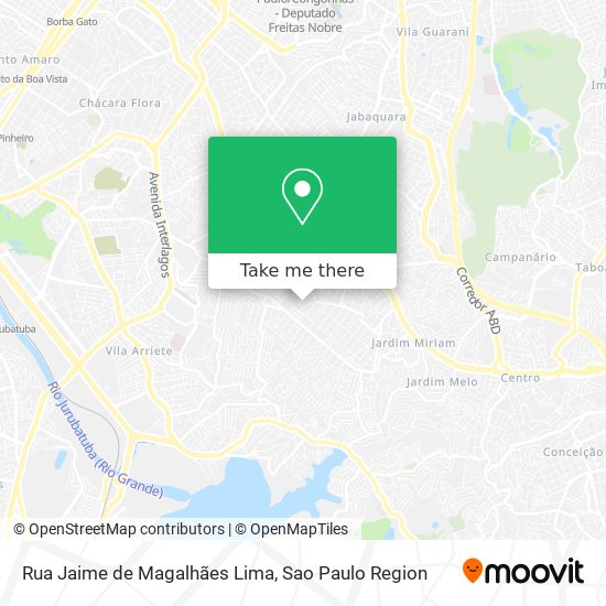 Mapa Rua Jaime de Magalhães Lima