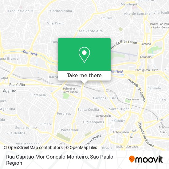 Mapa Rua Capitão Mor Gonçalo Monteiro