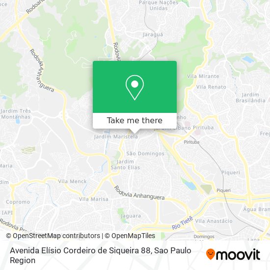 Avenida Elísio Cordeiro de Siqueira 88 map