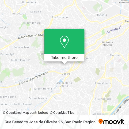 Rua Benedito José de Oliveira 26 map