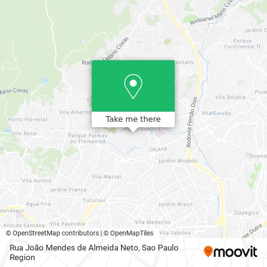 Rua João Mendes de Almeida Neto map