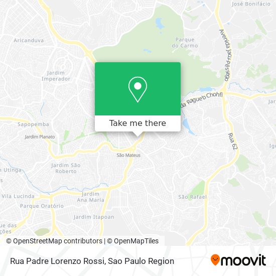 Mapa Rua Padre Lorenzo Rossi