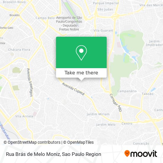 Mapa Rua Brás de Melo Moniz