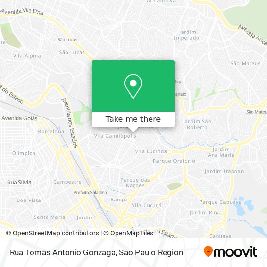 Mapa Rua Tomás Antônio Gonzaga