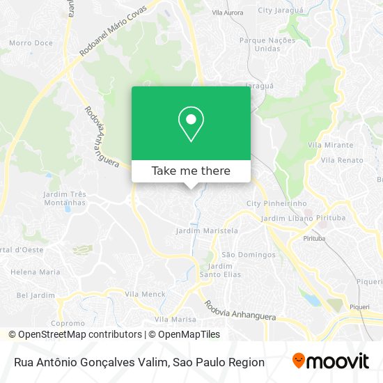 Mapa Rua Antônio Gonçalves Valim