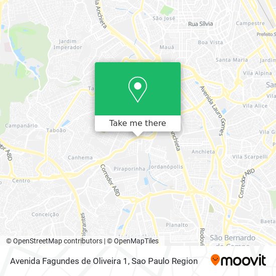 Mapa Avenida Fagundes de Oliveira 1