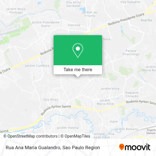 Rua Ana Maria Gualandro map