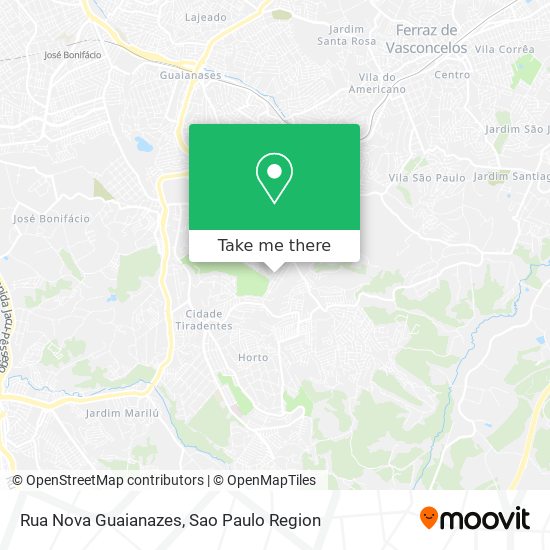 Mapa Rua Nova Guaianazes