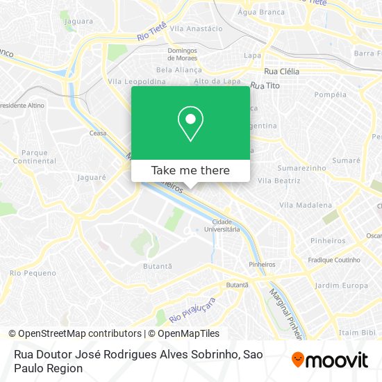 Mapa Rua Doutor José Rodrigues Alves Sobrinho