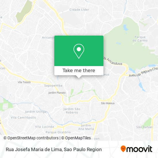 Mapa Rua Josefa Maria de Lima