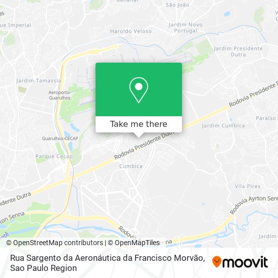 Rua Sargento da Aeronáutica da Francisco Morvão map