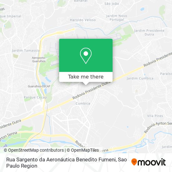 Rua Sargento da Aeronáutica Benedito Fumeni map