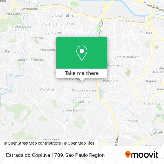 Estrada do Copiúva 1709 map
