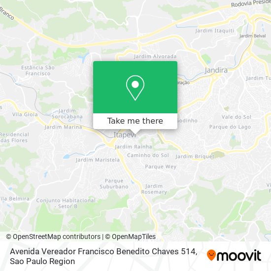 Mapa Avenida Vereador Francisco Benedito Chaves 514