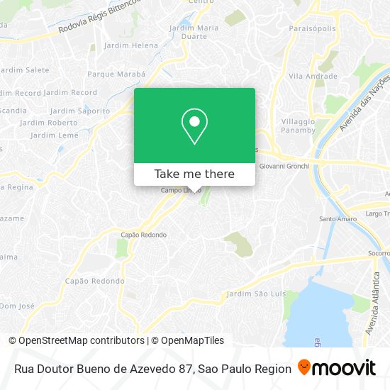 Rua Doutor Bueno de Azevedo 87 map