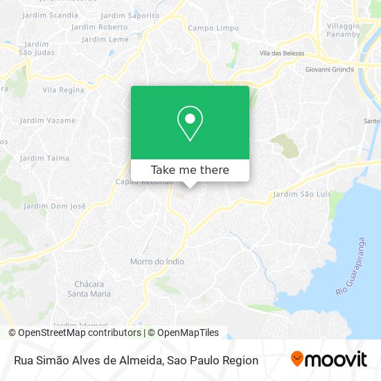 Mapa Rua Simão Alves de Almeida