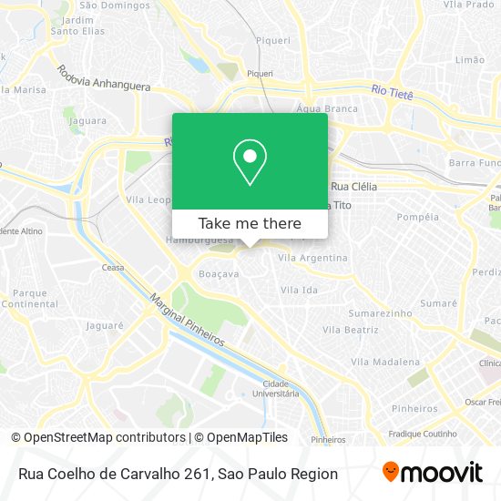Mapa Rua Coelho de Carvalho 261