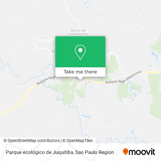 Mapa Parque ecológico de Juquitiba