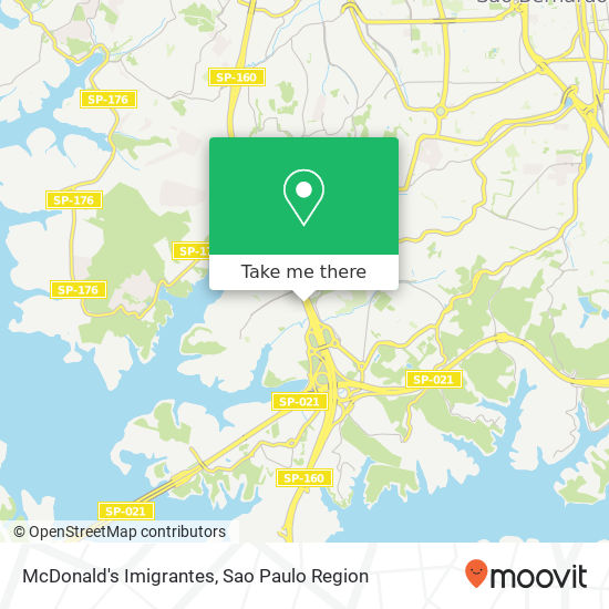 McDonald's Imigrantes map