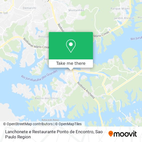 Mapa Lanchonete e Restaurante Ponto de Encontro