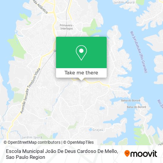 Mapa Escola Municipal João De Deus Cardoso De Mello