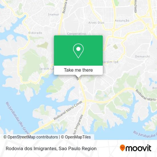 Rodovia dos Imigrantes map