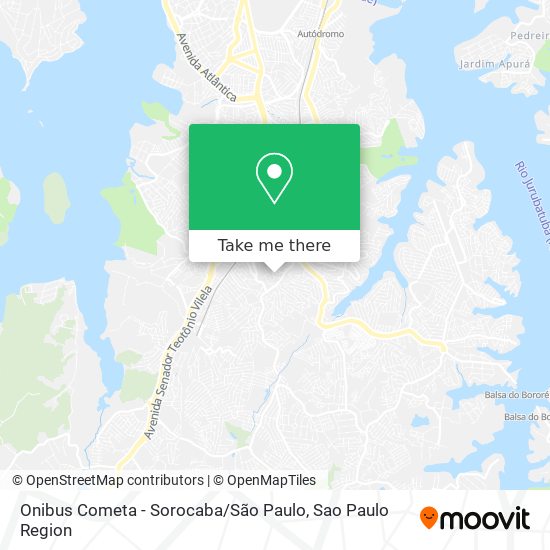 Mapa Onibus Cometa - Sorocaba / São Paulo
