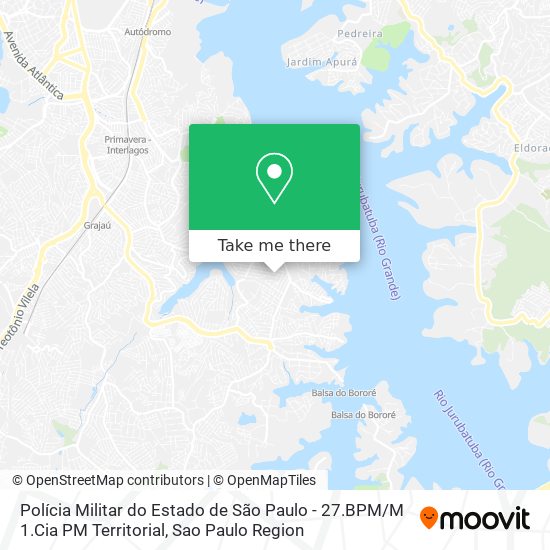 Mapa Polícia Militar do Estado de São Paulo - 27.BPM / M 1.Cia PM Territorial