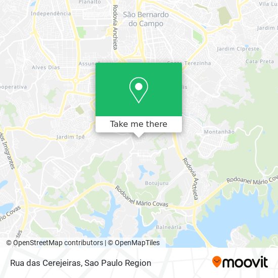 Rua das Cerejeiras map