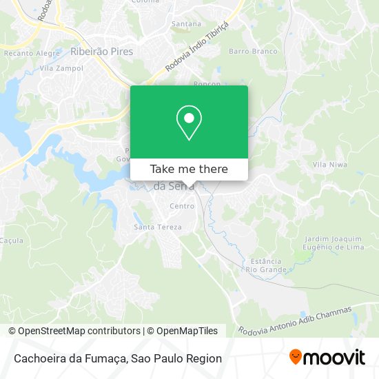 Cachoeira da Fumaça map