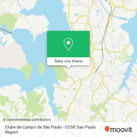 Mapa Clube de Campo de São Paulo - CCSP