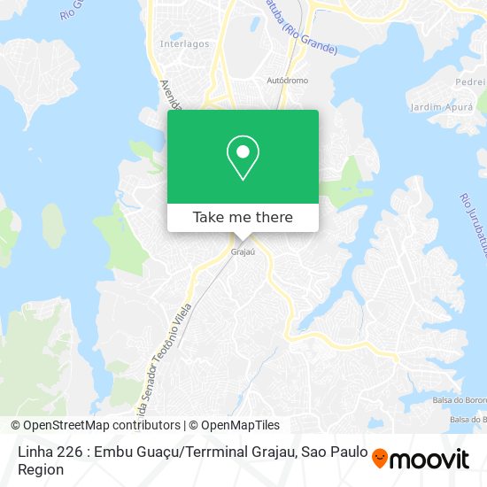Mapa Linha 226 : Embu Guaçu / Terrminal Grajau