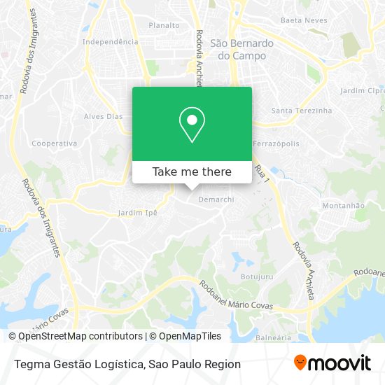 Tegma Gestão Logística map
