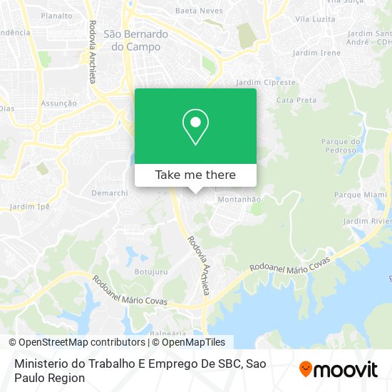 Ministerio do Trabalho E Emprego De SBC map