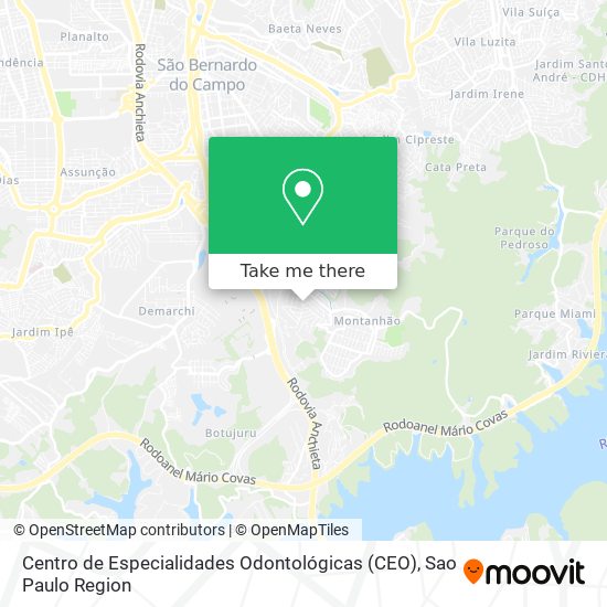 Centro de Especialidades Odontológicas (CEO) map