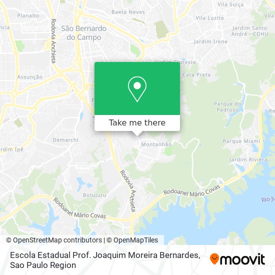 Escola Estadual  Prof. Joaquim Moreira Bernardes map