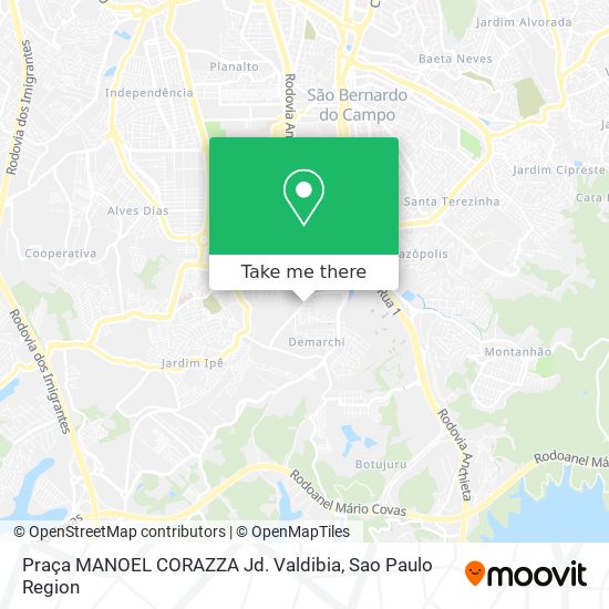 Praça MANOEL CORAZZA Jd. Valdibia map