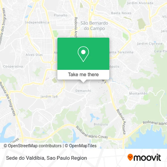 Sede do Valdíbia map