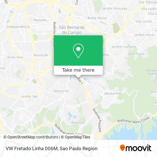 Mapa VW Fretado Linha 006M