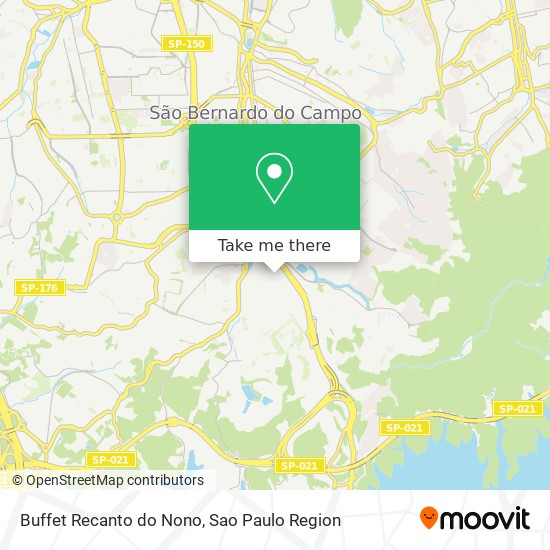 Buffet Recanto do Nono map