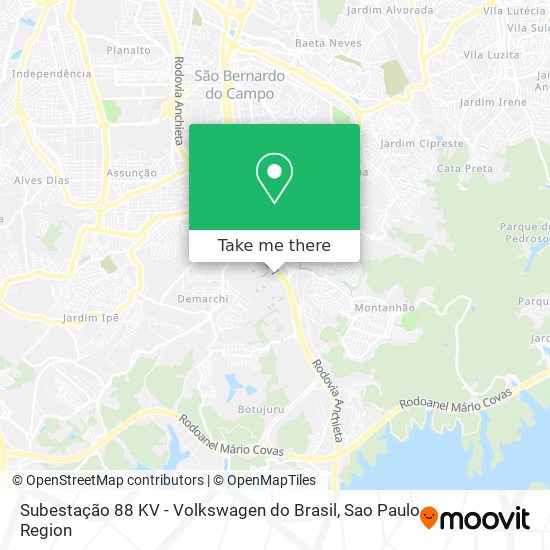 Subestação 88 KV - Volkswagen do Brasil map