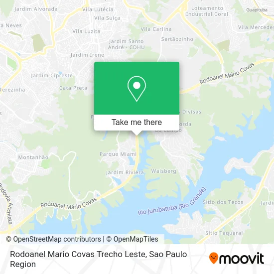 Rodoanel Mario Covas Trecho Leste map