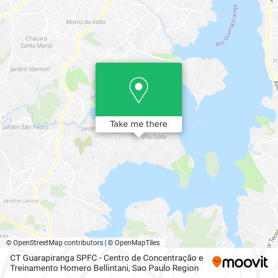 Mapa CT Guarapiranga SPFC - Centro de Concentração e Treinamento Homero Bellintani