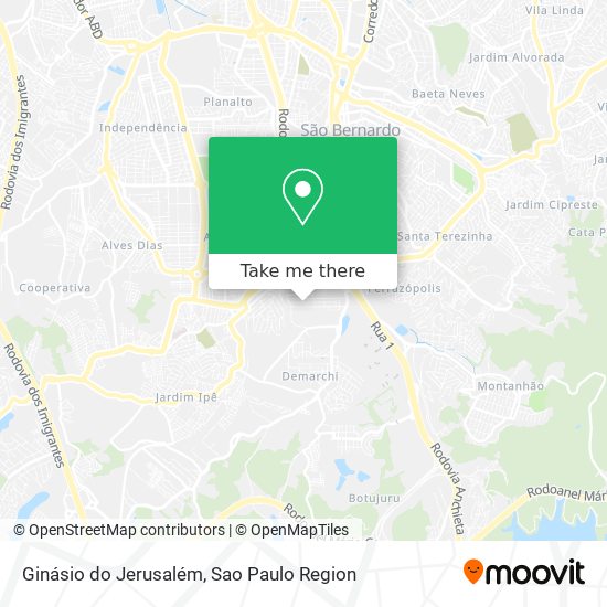 Mapa Ginásio do Jerusalém