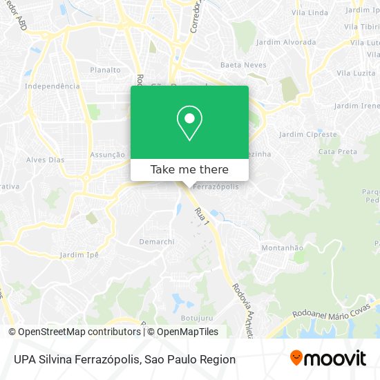 Mapa UPA Silvina Ferrazópolis