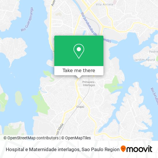 Hospital e Maternidade interlagos map